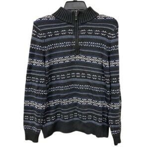 Croft & Barrow Men's Quarter Zip Pull Over Sweater MEDIUM